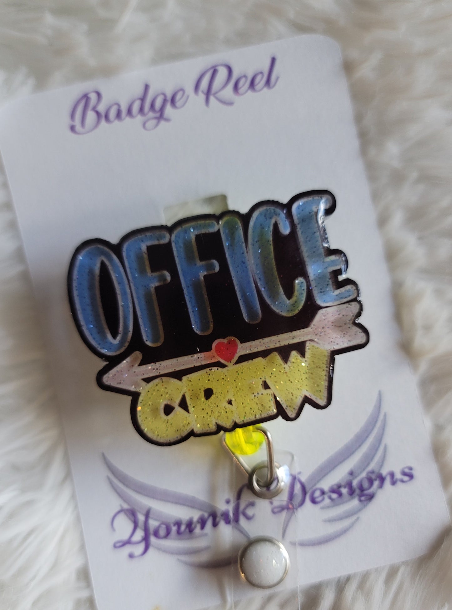 Office Crew Badge Reel or Lanyard