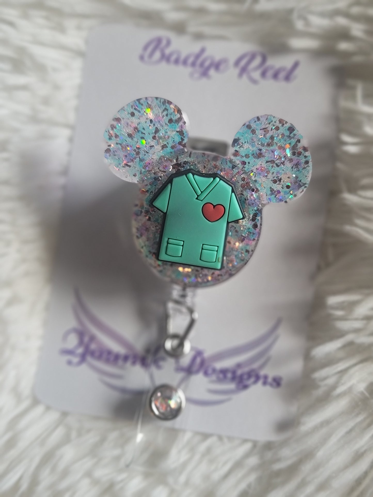 Nurse Scrubs Badge Reel