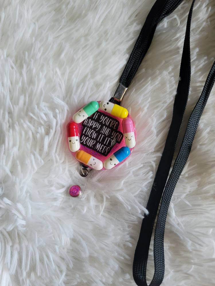 Pharmacy Medical Badge Reel or Lanyard