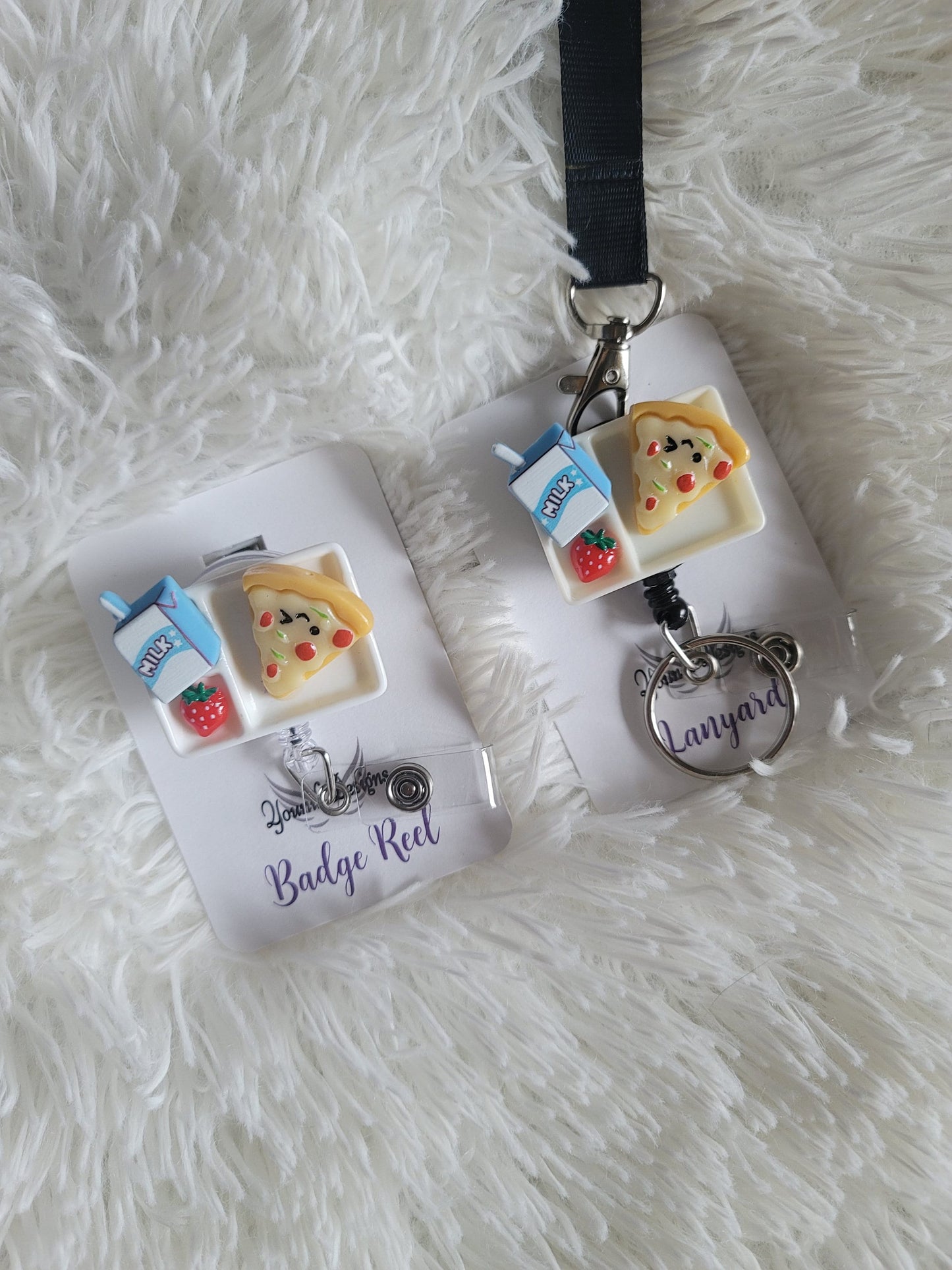 Lunch Tray Badge Reel or Lanyard
