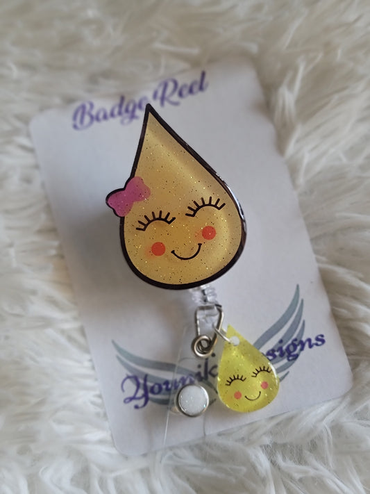 Urine Droplet Badge Reel