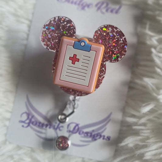 Medical Clipboard Badge Reel
