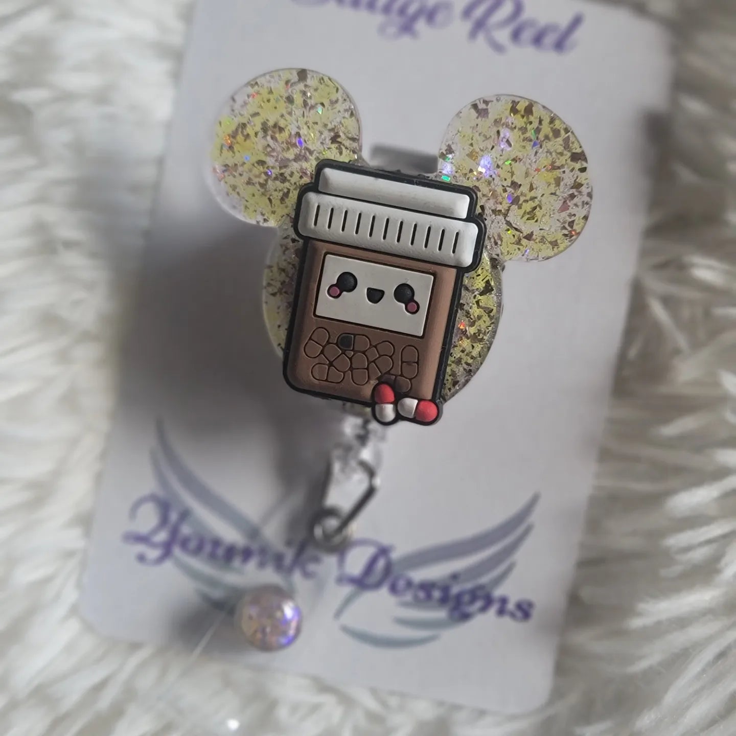Pharmacy Pill Bottle Badge Reel