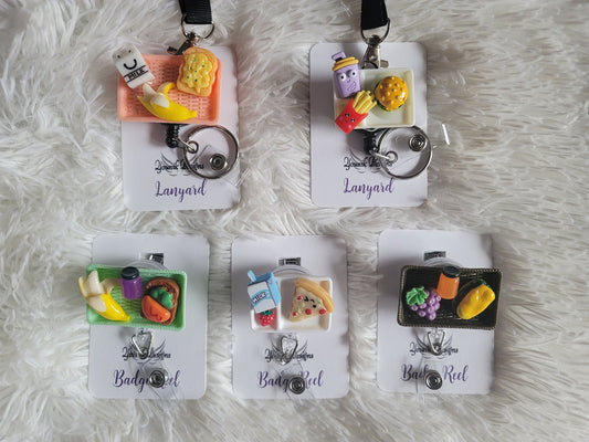 Lunch Tray Badge Reel or Lanyard