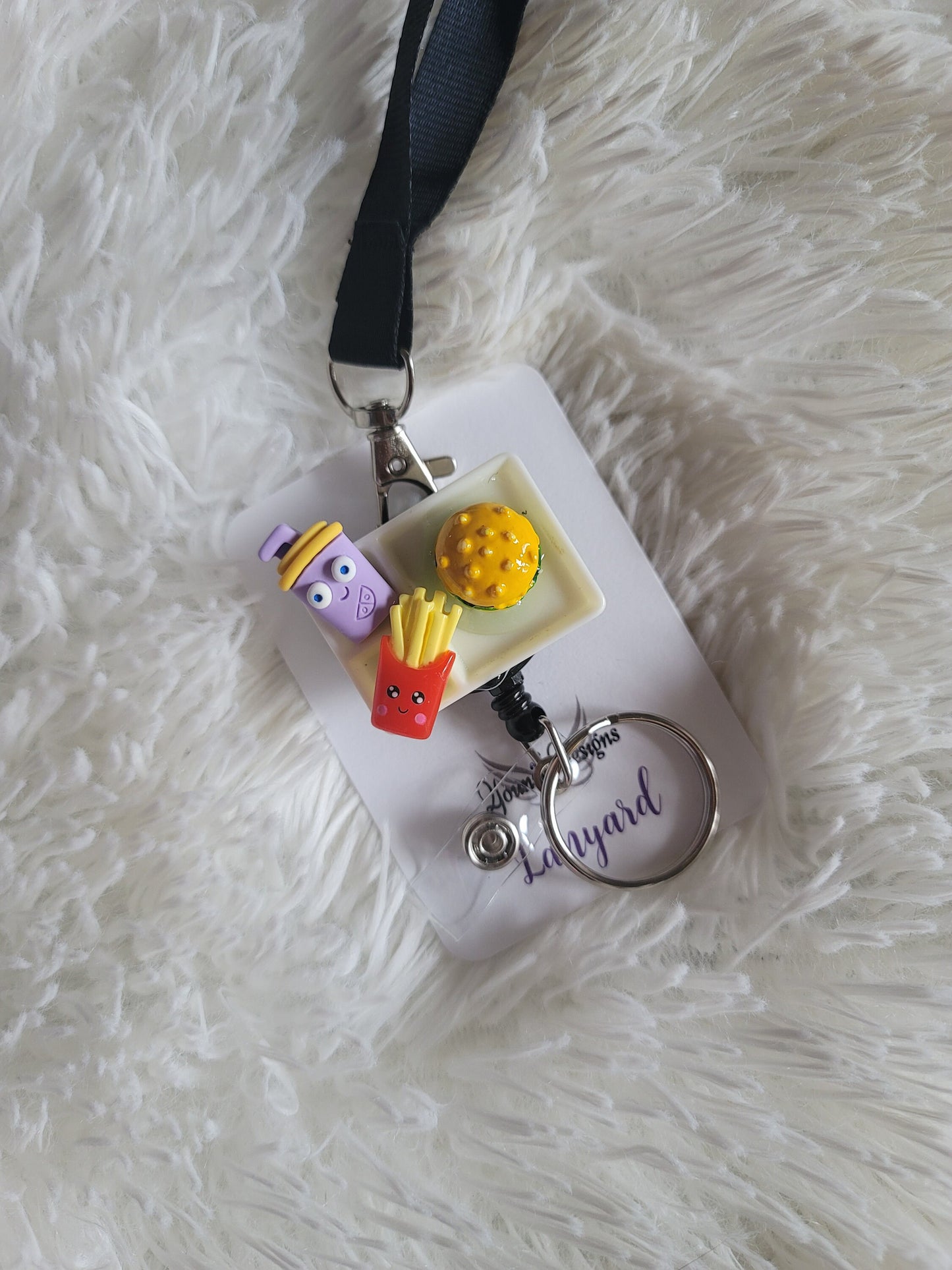 Lunch Tray Badge Reel or Lanyard