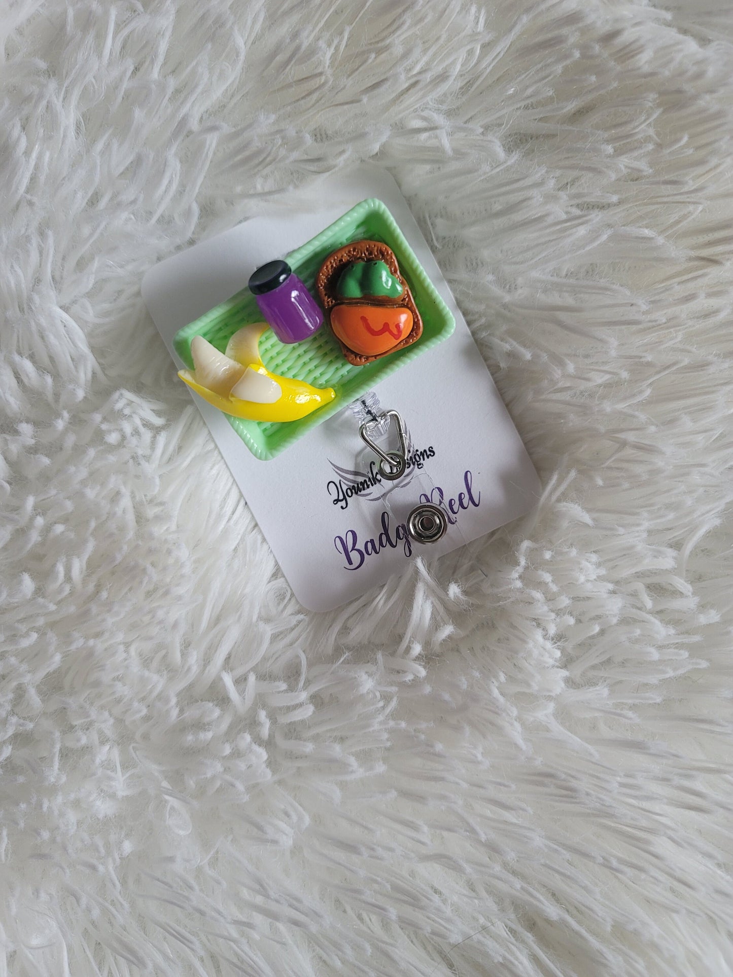 Lunch Tray Badge Reel or Lanyard