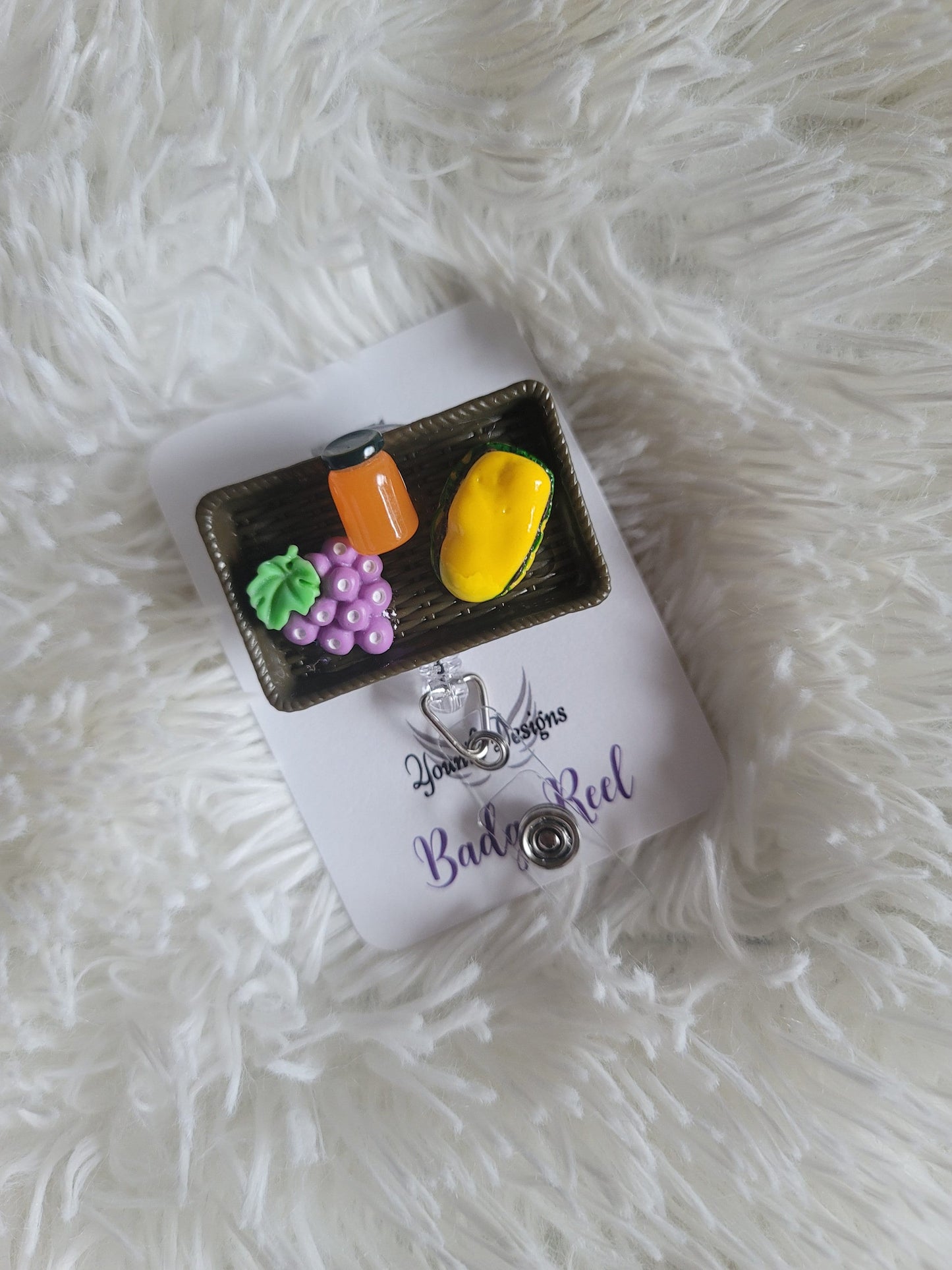 Lunch Tray Badge Reel or Lanyard